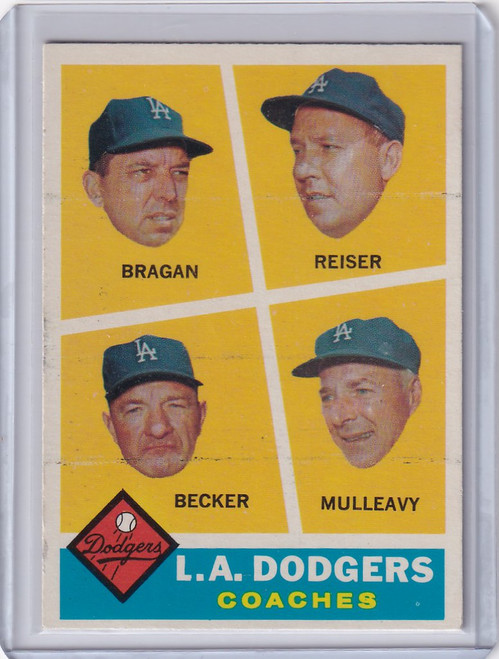 1960 Topps #463 Dodgers Coaches