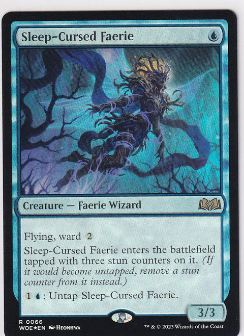 Magic Wilds of Eldraine 66 Sleep-Cursed Faerie Near Mint Foil