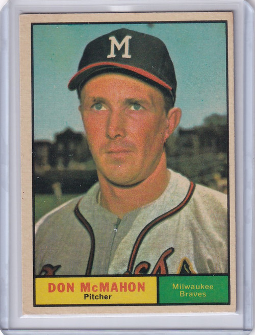 1961 Topps #278 Don McMahon - Milwaukee Braves