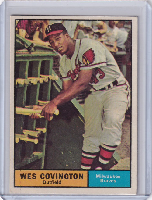 1961 Topps #296 Wes Covington - Milwaukee Braves