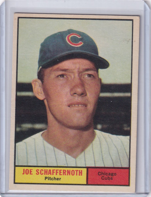 1961 Topps #58 Joe Schaffernoth - Chicago Cubs RC