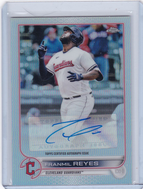 2022 Topps Chrome #AC-FR Franmil Reyes Auto Cleveland Guardians