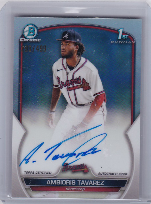 2023 Bowman Chrome #CPA-AT Ambioris Tavarez Auto /499  Atlanta Braves