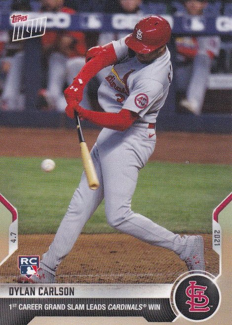 2021 TOPPS NOW #49 DYLAN CARLSON ST LOUIS CARDINALS 1ST CAREER GRAND SLAM