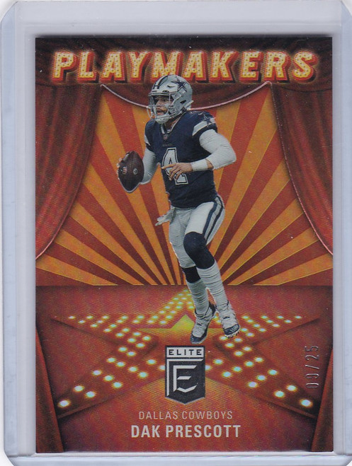 2022 Donruss Elite Playmakers #PM-14 Dak Prescott 9/25 Dallas Cowboys