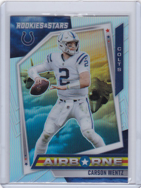 2021 Panini Rookies And Stars #AB-15 Carson Wentz Airborne Silver Prizm Colts