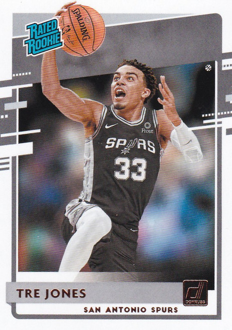 2020-21 NBA Hoops #244 Tre Jones Rated Rookie San Antonio Spurs
