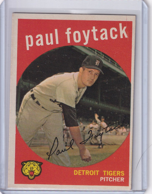 1959 Topps Baseball #233 Paul Foytack - Detroit Tigers