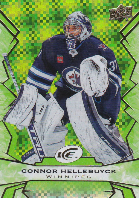 2022-23 Upper Deck Ice Green #67 Connor Hellebuyck Winnipeg Jets