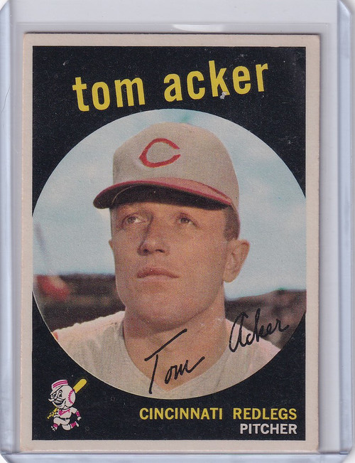 1959 Topps Baseball #201 Tom Acker - Cincinnati Reds