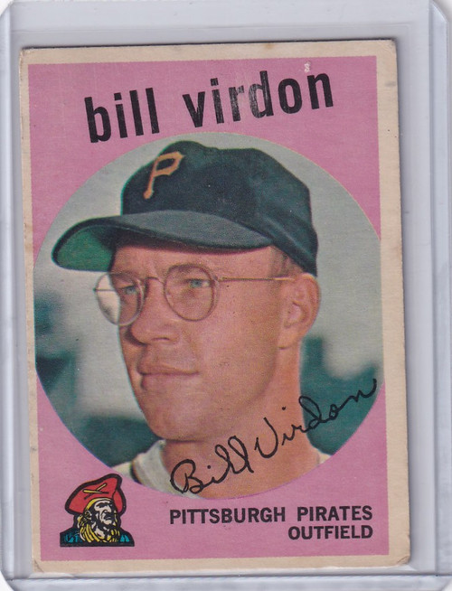 1959 Topps Baseball #190 Bill Virdon - Pittsburgh Pirates