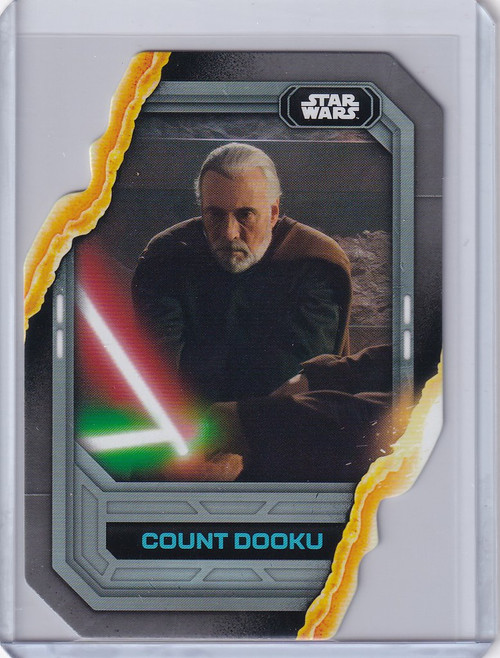 2023 Topps Star Wars Flagship Lightsaber Stylings Die-Cut #LS-14 Count Dooku