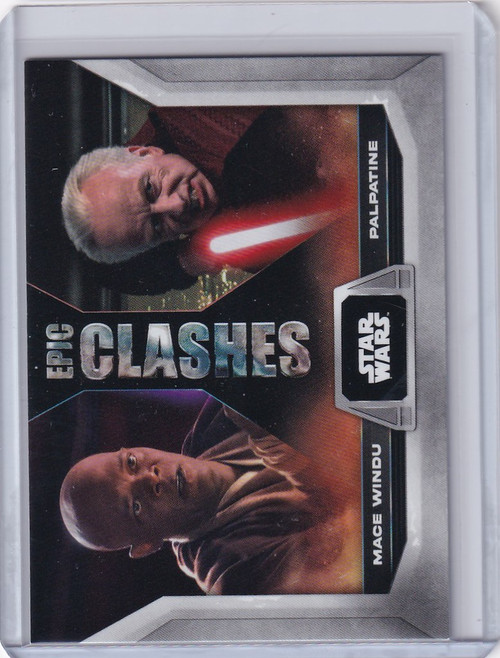 2023 Topps Star Wars Flagship Epic Clashes #EC-8 Mace Windu / Palpatine