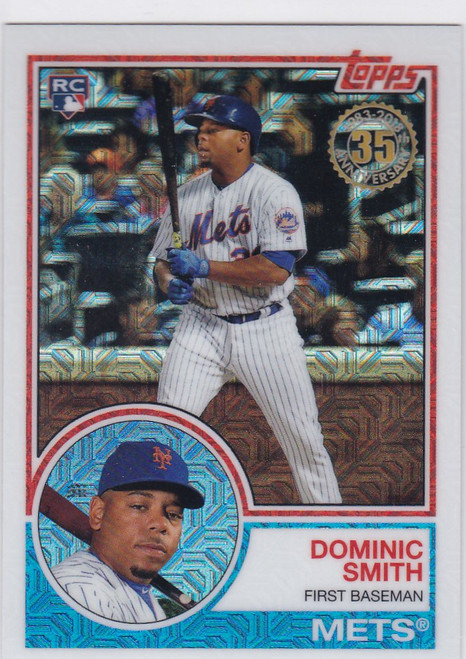 2018 Topps Baseball Silver Pack Dominic Smith #36 RC Rookie New York Mets