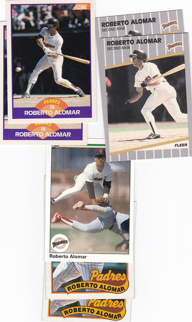 Roberto Alomar 7 card lot 1989-1990  San Diego Padres