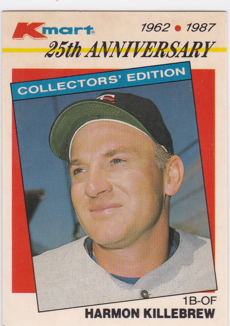 1987 Topps Kmart Baseball Card #4 Harmon Killebrew  Minnesota Twins