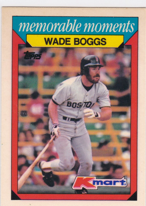 1988 Topps Kmart Memorable Moments #2 Wade Boggs Boston Red Sox