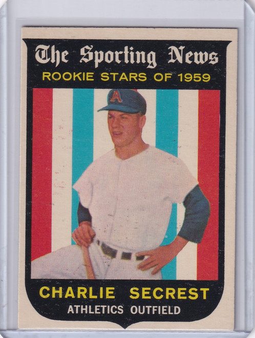 1959 Topps Baseball #140 Charlie Secrest - Kansas City Athletics RC