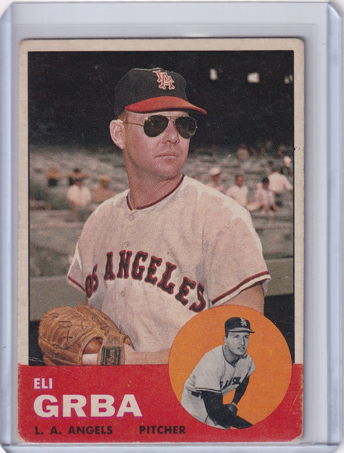 1963 Topps 231 Eli Grba - Los Angeles Angels