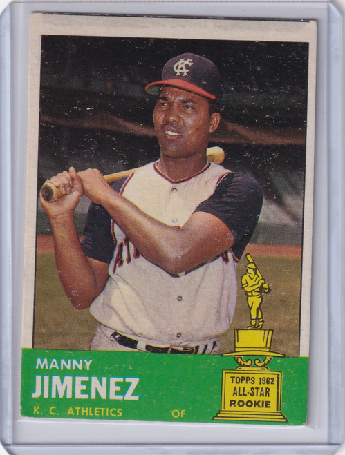 1963 Topps 195 Manny Jimenez - Kansas City Athletics