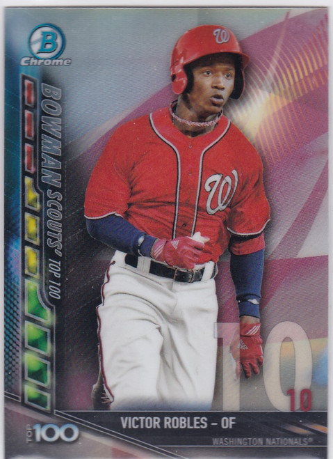 2018 Bowman Chrome #BTP-10 Victor Robles Top Scout Washington Nationals