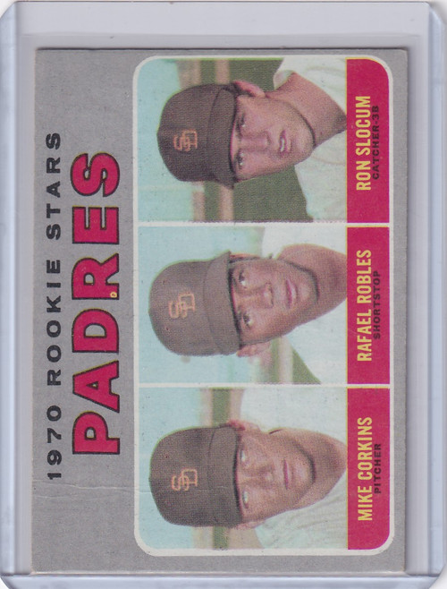 1970 Topps Baseball #573 Padres Rookies - Corkin / Robles / Slocum RC