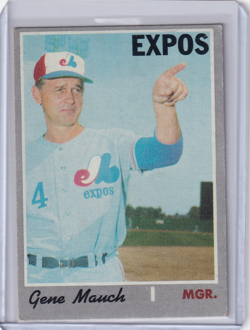 1970 Topps Baseball #442 Gene Mauch - Montreal Expos