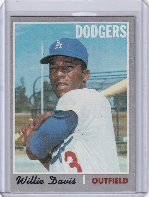 1970 Topps Baseball #390 Willie Davis - Los Angeles Dodgers