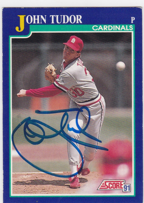 1991 Score #53 John Tudor TTM Auto St Louis Cardinals