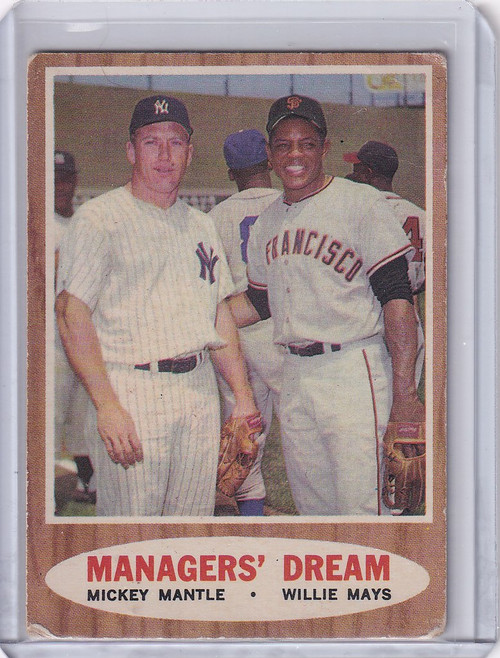 1962 Topps #18 Managers' Dream - Mantle / Mays