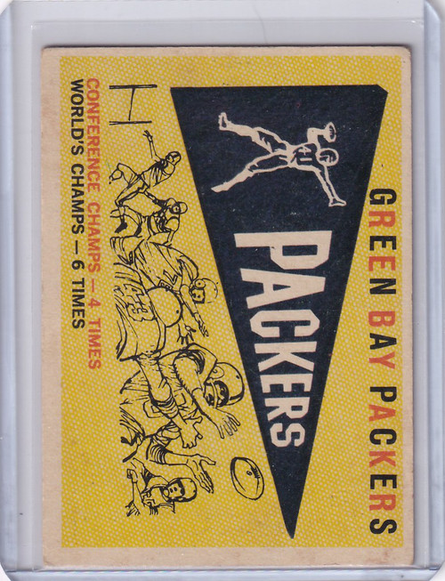 1959 Topps Football # 98 Packers Pennant - Green Bay Packers