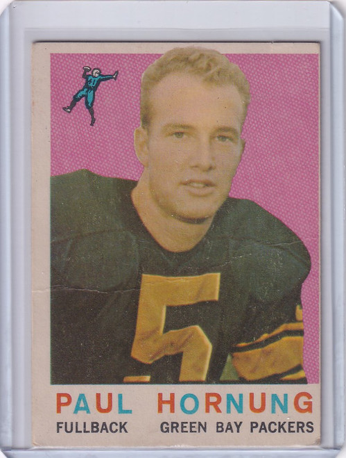 1959 Topps Football # 82 Paul Hornung - Green Bay Packers