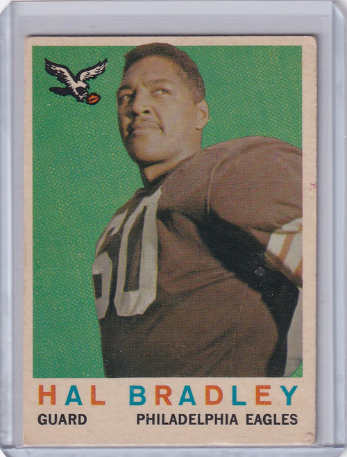 1959 Topps Football # 63 Hal Bradley RC - Philadelphia Eagles