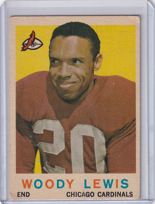 1959 Topps Football # 45 Woodley Lewis UER - Chicago Cardinals