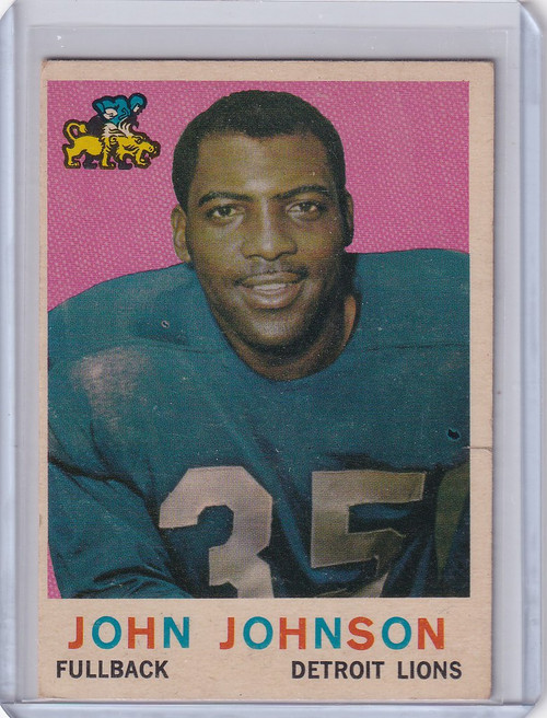1959 Topps Football # 44 John Henry Johnson - Detroit Lions