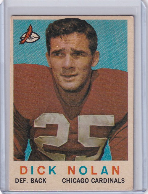 1959 Topps Football # 32 Dick Nolan - Chicago Cardinals