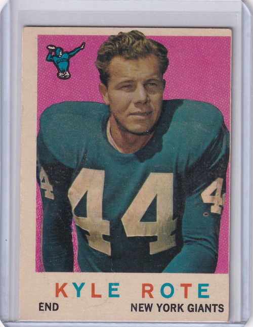 1959 Topps Football # 7 Kyle Rote - New York Giants
