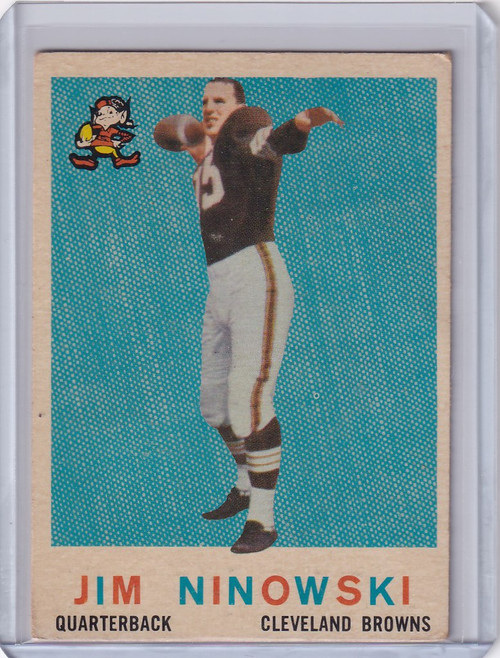 1959 Topps Football # 125 Jim Ninowski RC - Cleveland Browns
