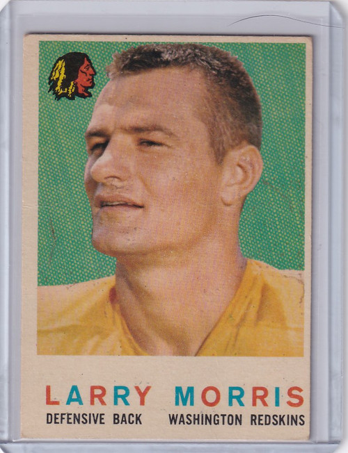 1959 Topps Football # 141 Larry Morris - Washington Redskins