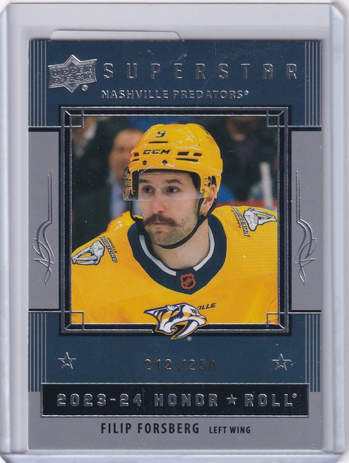 2023-24 Upper Deck Series 1 Honor Roll 212/250 #HR-32 Filip Forsberg - Predators