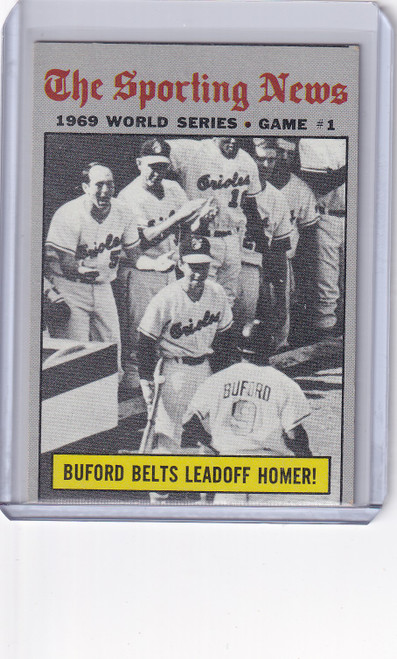 1970 Topps Baseball #305 World Series Game 1 - Buford Belts Leadoff Homer!
