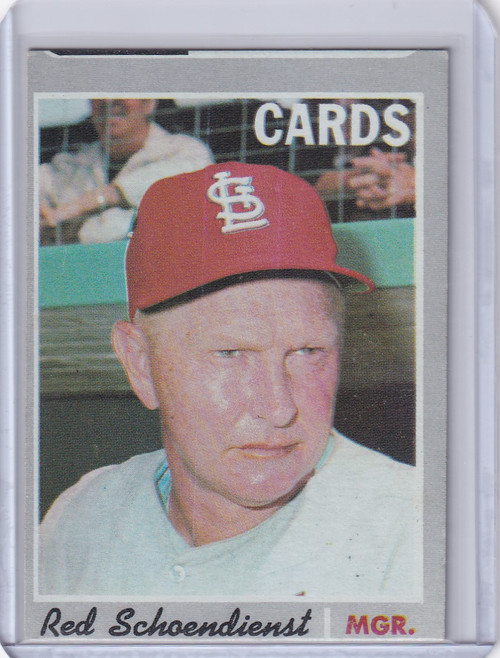 1970 Topps Baseball #346 Red Schoendienst - St. Louis Cardinals