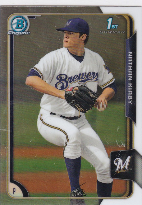 2015 Bowman Chrome #145 Nathan Kirby 1st Bowman Milwaukee Brewers