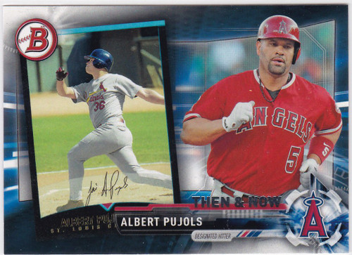 2017 Bowman THEN & NOW #10 Albert Pujols St Louis Cardinals