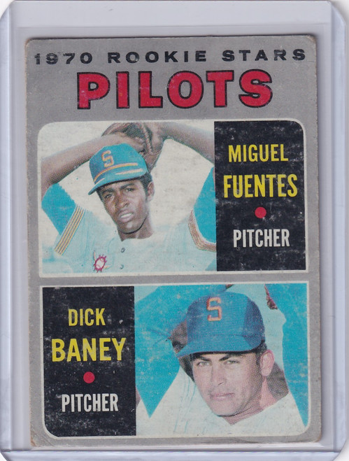 1970 Topps Baseball #88 Pilots Rookies - Miguel Fuentes / Dick Baney RC