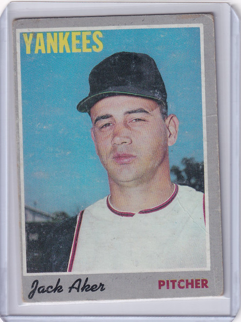 1970 Topps Baseball #43 Jack Aker - New York Yankees