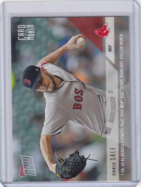 2018 Topps Now Card of the Month July Chris Sale - Boston Red Sox