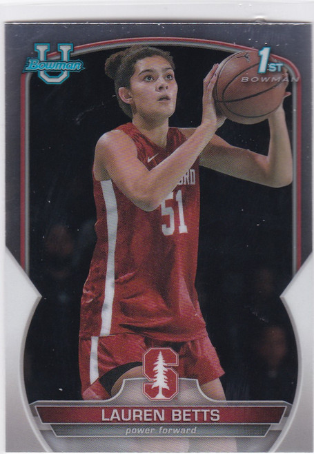 2023 Bowman Chrome University #49 Lauren Betts 1st Bowman Stanford