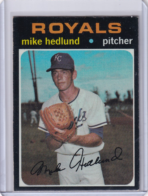 1971 Topps Baseball #662 Mike Hedlund - Kansas City Royals SP