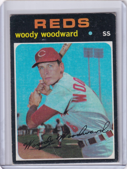 1971 Topps Baseball #496 Woody Woodward - Cincinnati Reds